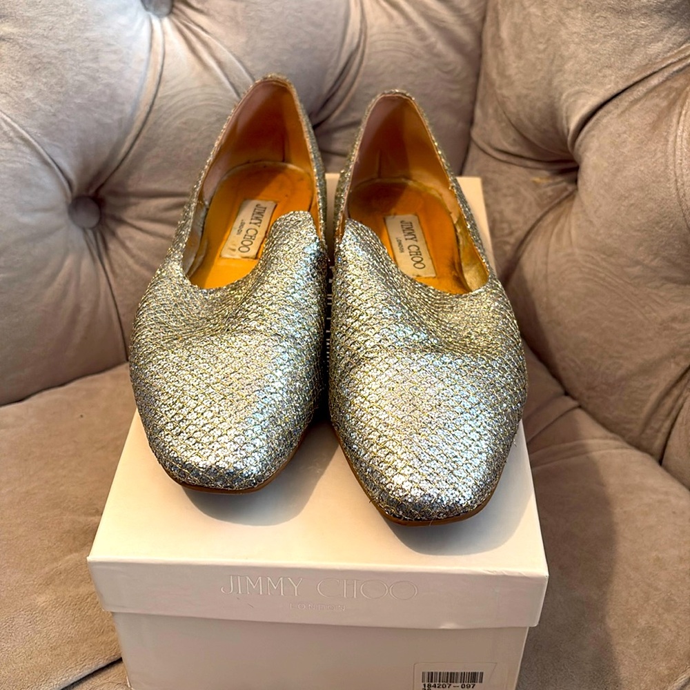 Jimmy choo glitter shoes authentic